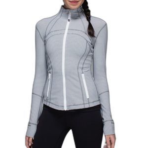 Lululemon Define Jacket *Tonka Stripe Heathered Slate White